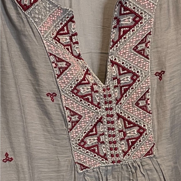 Johnny Was long gray and red tunic. SZ XL . - Picture 13 of 16